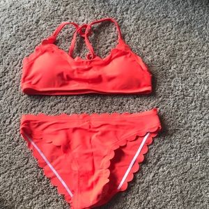 Neon orange laser cut NEW swimsuit